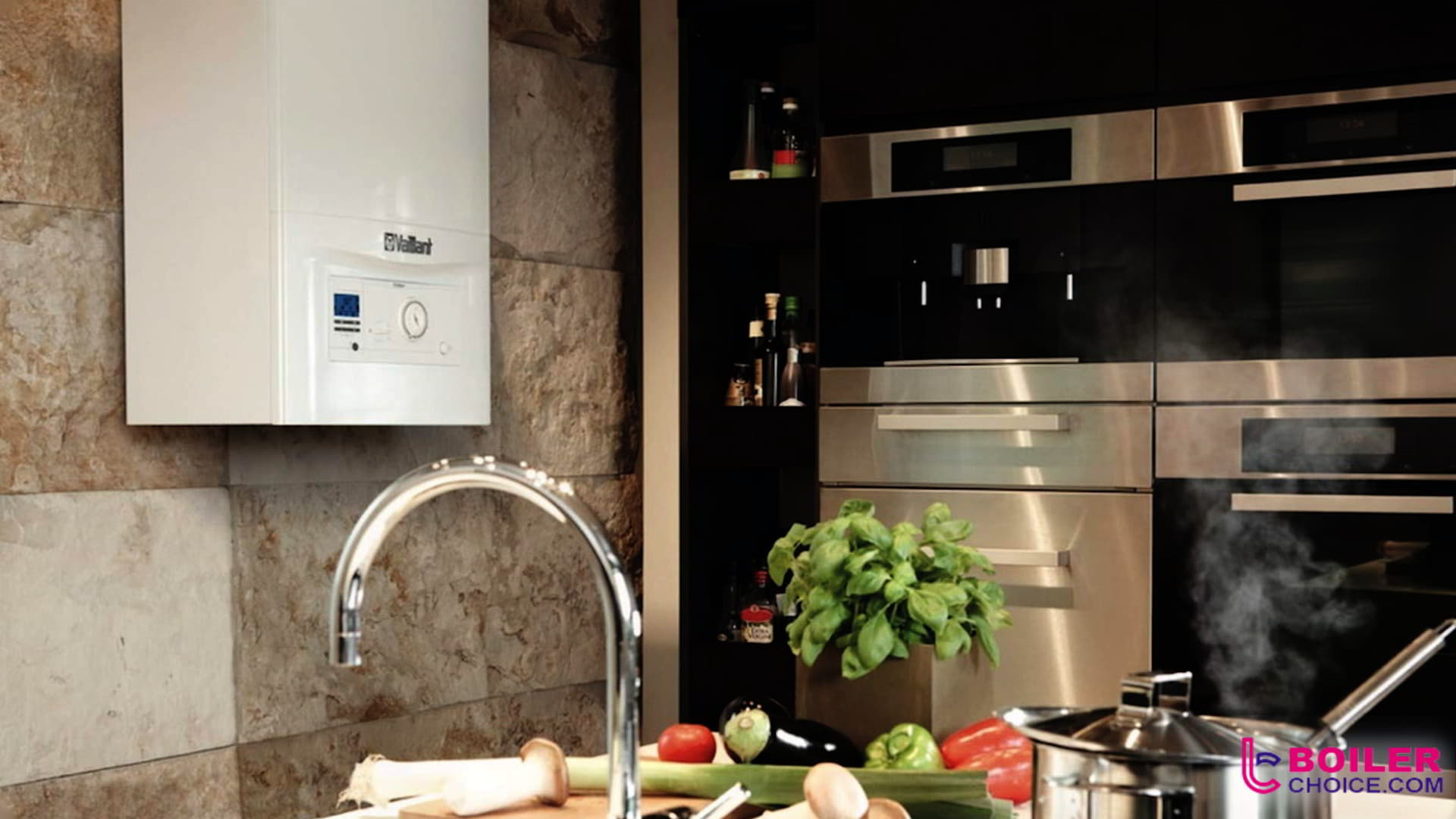 boiler installed in a kitchen