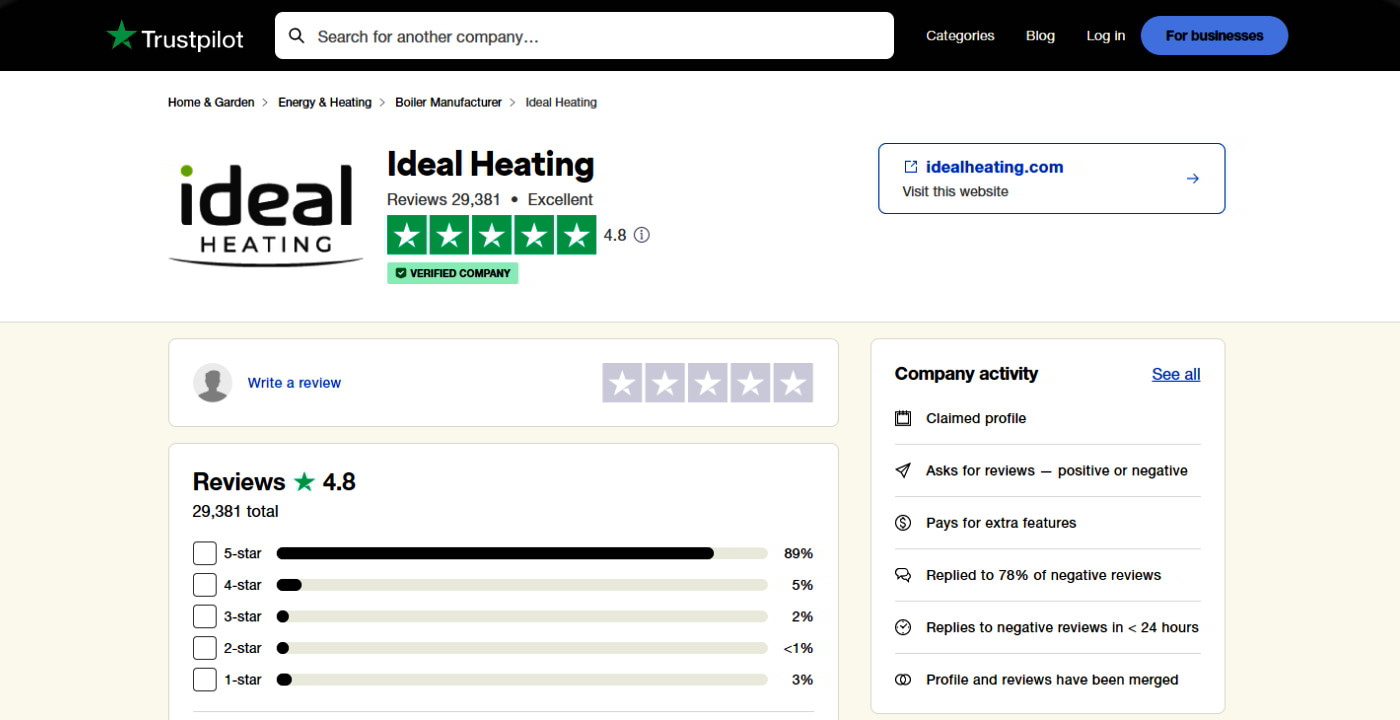 Trustpilot rating