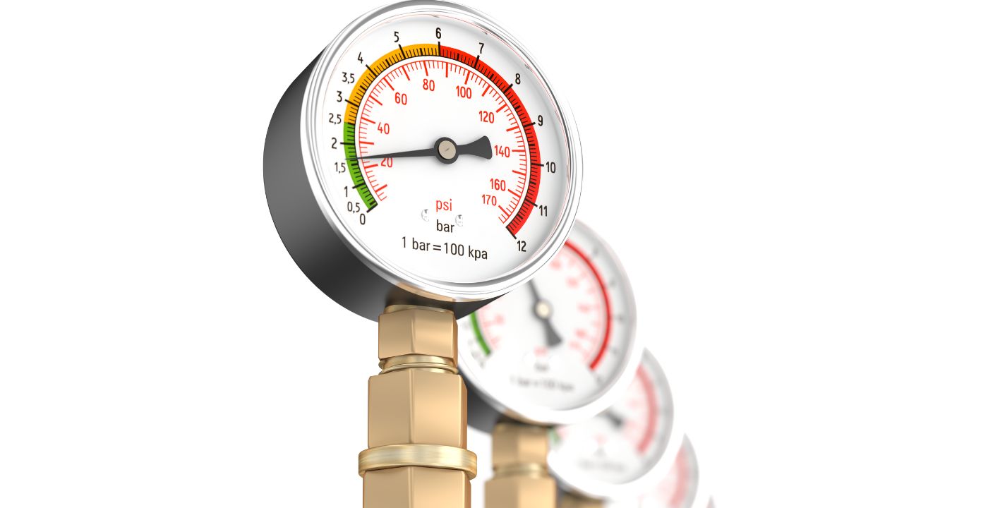 pressure gauge with different readings